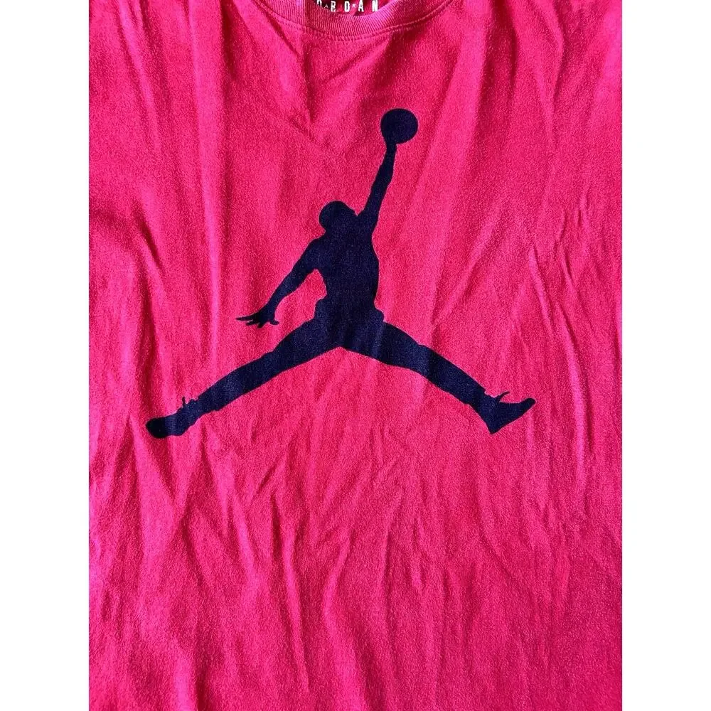 Vintage AIR JORDAN T-Shirt L FLIGHT JUMPMAN Retro Basketball Nike 23 1990s Y2K